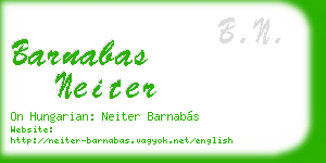 barnabas neiter business card